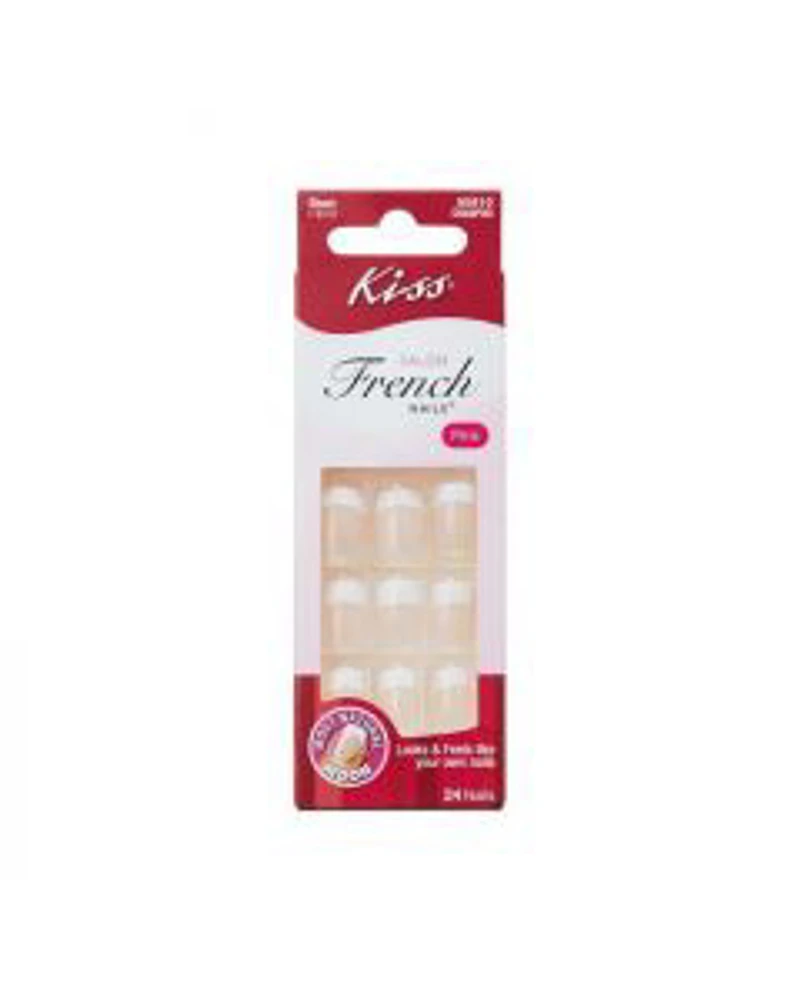 Kiss Salon French Nails with Natural Moon Pink