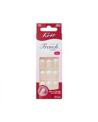 Kiss Salon French Nails with Natural Moon Pink