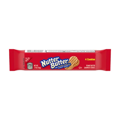 Nutter Butter Peanut Butter Sandwich Cookies, 1.9 oz, 4 Count