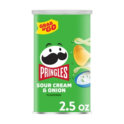 Pringles Grab and Go Sour Cream & Onion Flavored Crisps, 2.5 oz