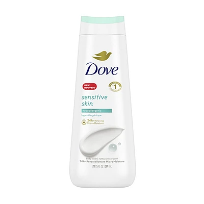 Dove Sensitive Skin Hypoallergenic Body Wash, 20 fl oz