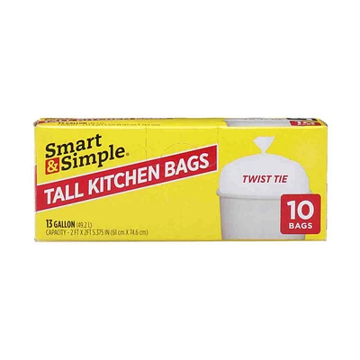 13-Gallon Trash Bags, 10 Count