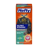 Hefty Ultra Strong Multipurpose Large Trash Bags - White Pine Breeze Scent, 15 Count