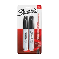 Sharpie Chisel Permanent Markers, Black, 2 Count