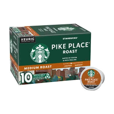 Starbucks Pike Place Roast K-Cup Coffee Pods, 10 ct