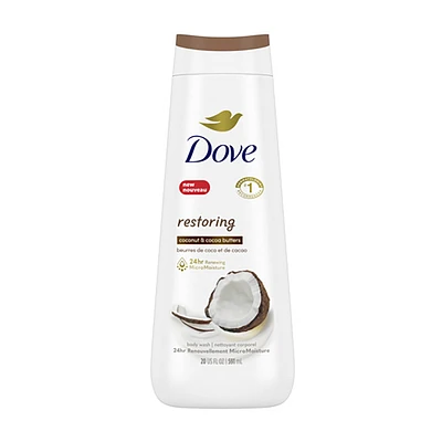 Dove Restoring Body Wash, Coconut & Cocoa Butters, 20 fl oz