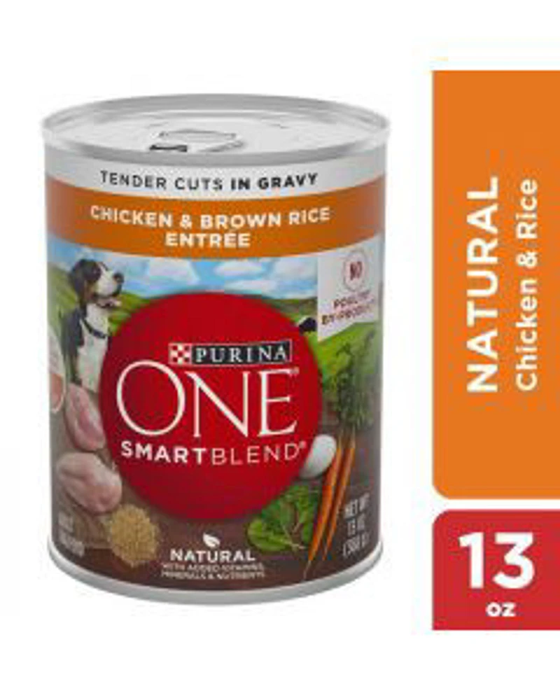 Purina One Smartblend, Chicken & Brown Rice Entree Tender Cuts in Gravy, 13 oz