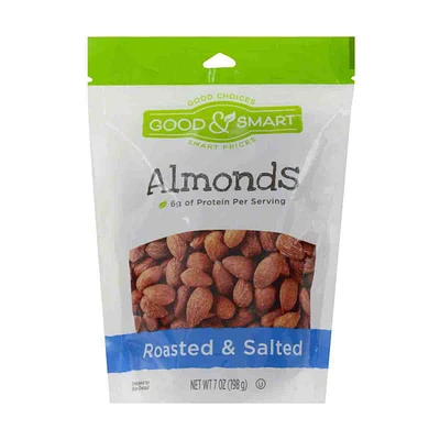 Good & Smart Roasted & Salted Almonds, 7 oz