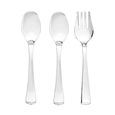 Tabletop Basics Silver 2 Spoons 1 Fork Combination Pack