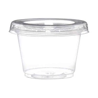 Tabletop Basics Premium Plastic Shot Glass w/ Lid, 2.5oz, 60 Count