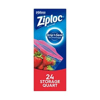 Ziploc Brand Storage Bags with Grip 'n Seal Technology, 24 Count