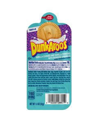 Dunkaroos Vanilla Cookies and Frosting, Rainbow Sprinkles, 1.5 oz