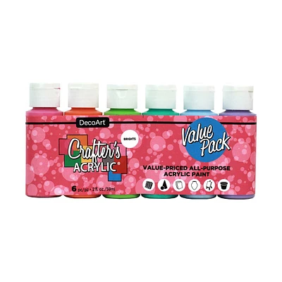 Crafter's Acrylic Value Pack, 6 Pack