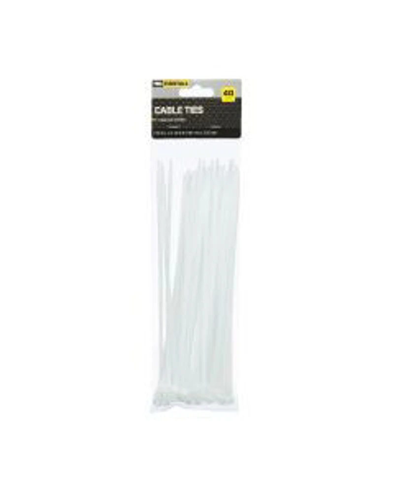 ProEssentials 8 in Cable Ties - Natural White, 40 Count