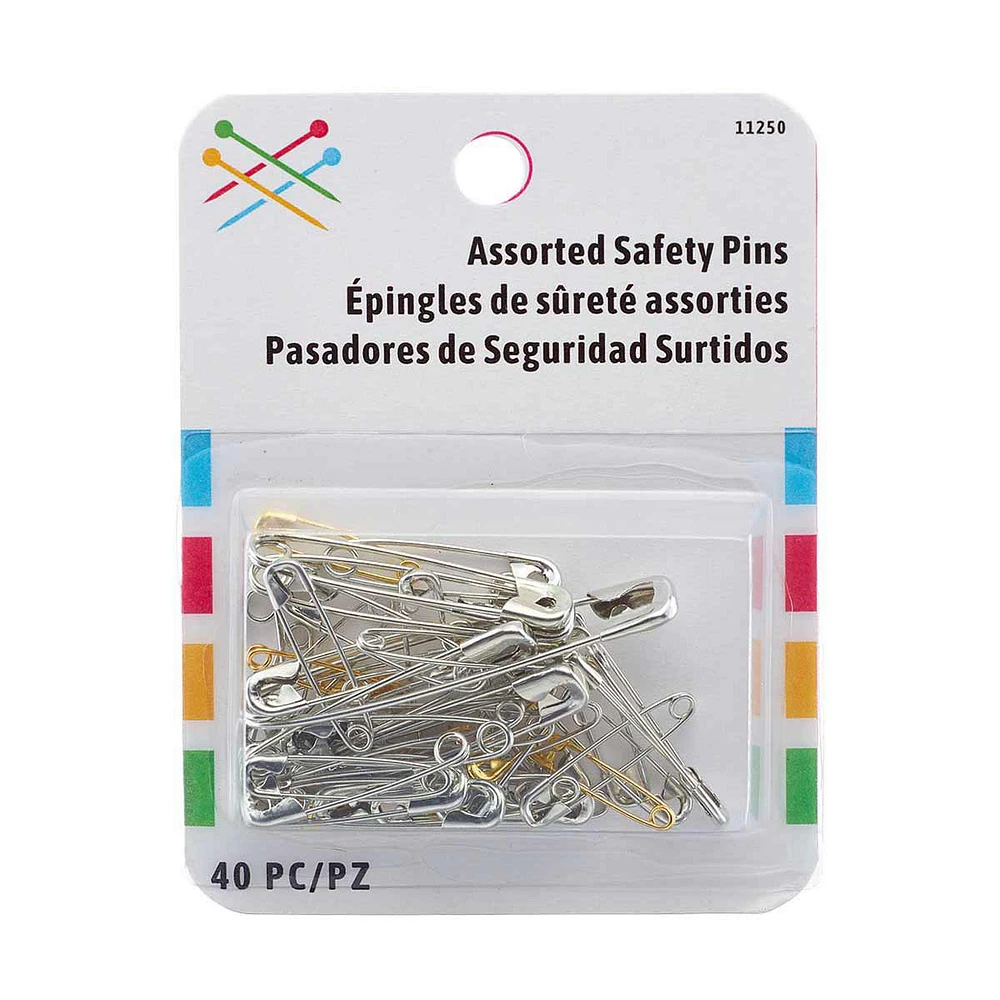 Sewing Patch Safety Pins, 40 Count