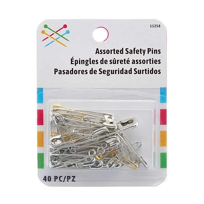 Sewing Patch Safety Pins, 40 Count