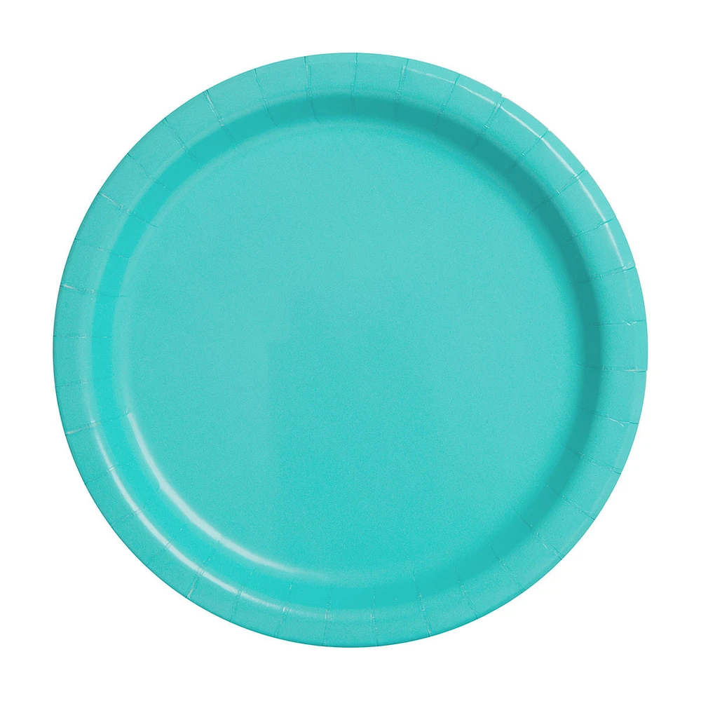 321 Party! Teal Party Plates, 9 in, 16 ct