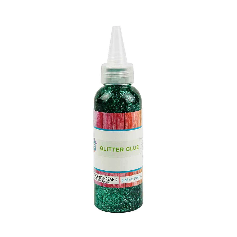 Make Shoppe Glitter Glue Bottle, Green, 3.38oz