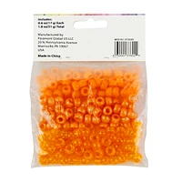 Make Shoppe Pony Beads, Orange, 1.8oz