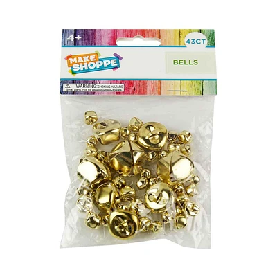 Make Shoppe Assorted Gold Bell Mutil-Size,  43 Count