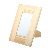 Plaid Unpainted Wood Medium Memory Frame with Easel, 4" x 6"