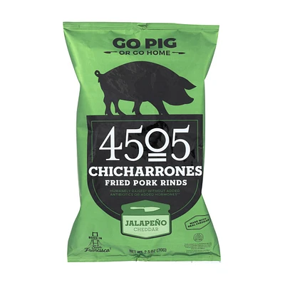 4505 Chicharrones Jalapeno Cheddar Fried Pork Rinds, 2.5 oz.
