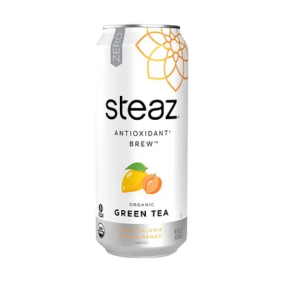 Steaz Zero Calorie Iced Green Tea Peach Mango, 16 fl. oz.