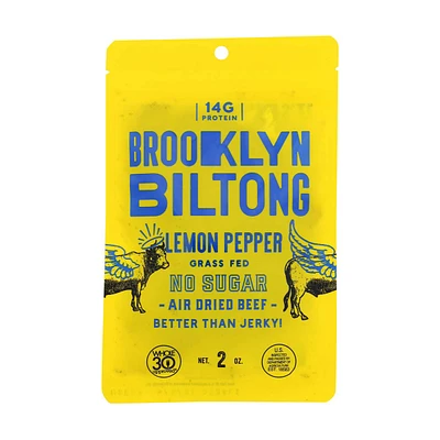 Brooklyn Biltong Lemon Pepper Air Dried Beef, 2 oz.