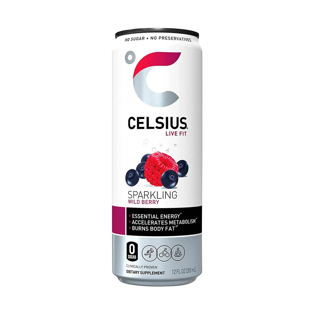 Celsius Sparkling Wild Berry Energy Drink, 12 fl oz