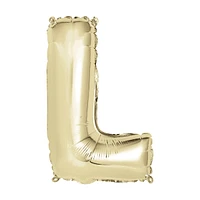 Golden Foil Letter 'L' Balloon, 14 Inches
