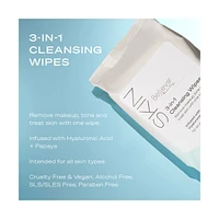 Believe Beauty Skin 3-in-1 Cleansing Wipes, 30 ct