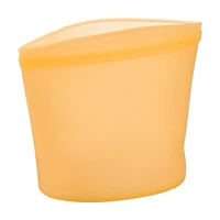 Orange Reusable Silicone Zip-Top Bag, Medium