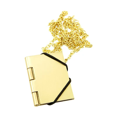 Gold Retro Notebook Necklace
