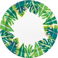 9-in. Tropical Leaves Summer Party Plates, 8 Count
