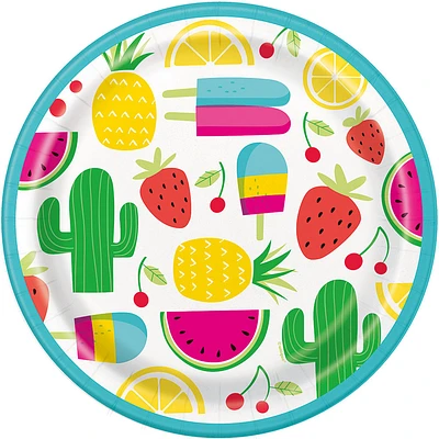 9-in. Sweet & Succulent Summer Party Plates, 8 Count