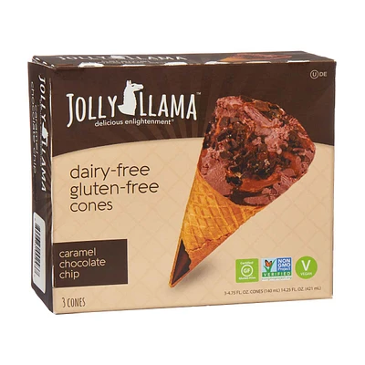 Jolly Llama Vegan Ice Cream Chocolate Cone, 14.25 oz