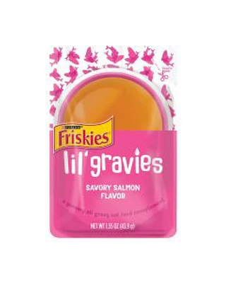 Purina Friskies Lil' Gravies Savory Salmon Flavor Complement Cat Food, 1.55 oz