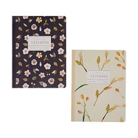 Floral Standard Ruled Folio Journals, Set of 2