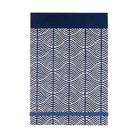 Indigo Wave Patterned List Notepad with Elastic Closure