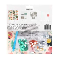 American Crafts 'Flowers' Gem Craft Kit, 7 in x 7 in