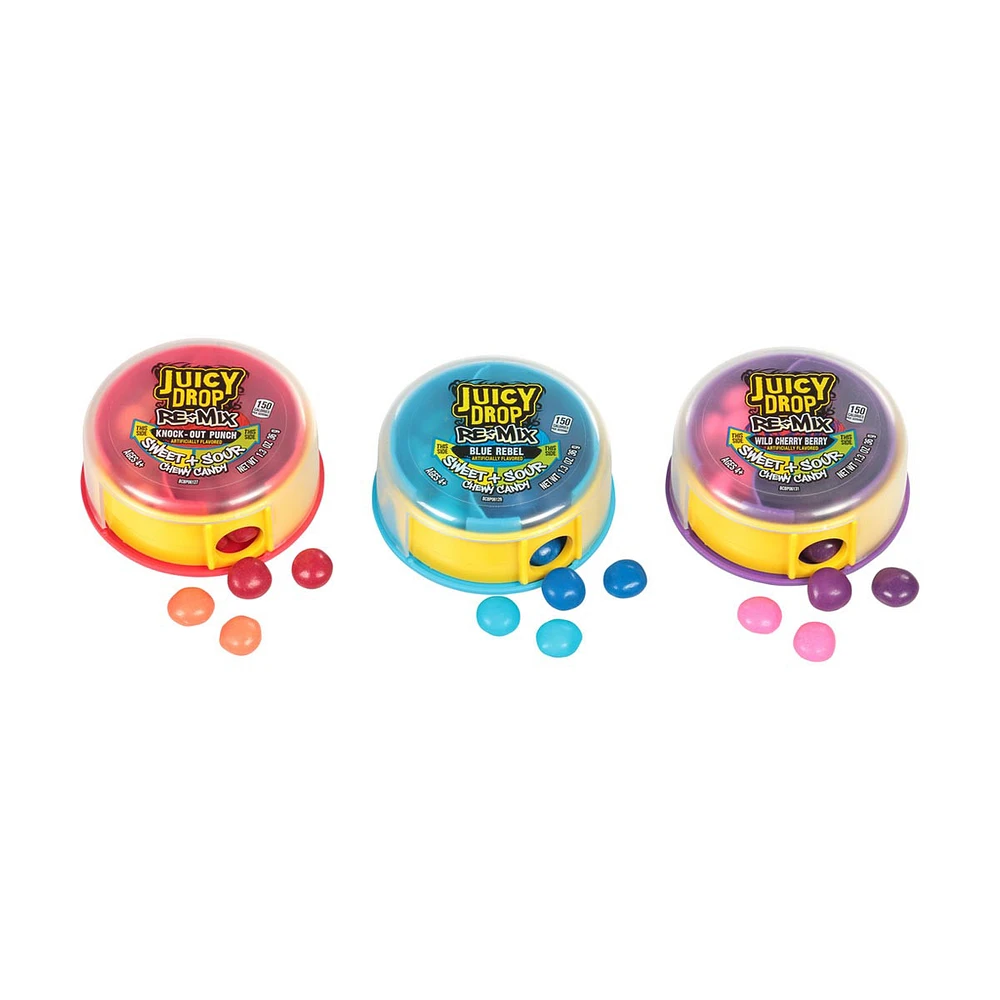 Juicy Drop Remix Sweet + Sour Chewy Candy, Assorted