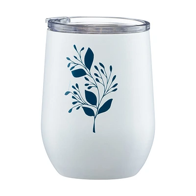 Double Walled Stainless Steel Wine Tumbler, 12 oz.
