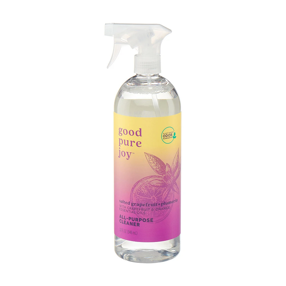 Good Pure Joy Plant-Derived Salted Grapefruit + Plumeria All-Purpose Cleaner, 32 oz