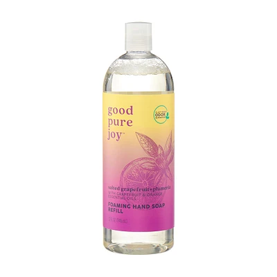 Good Pure Joy Plant-Derived Salted Grapefruit + Plumeria Foaming Hand Soap