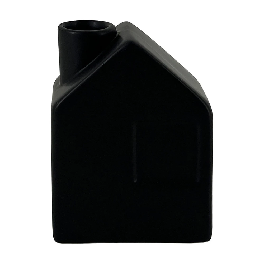 Ceramic House Tabletop Décor, Black