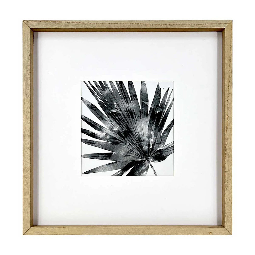 Wooden Framed Silver Leaf Art