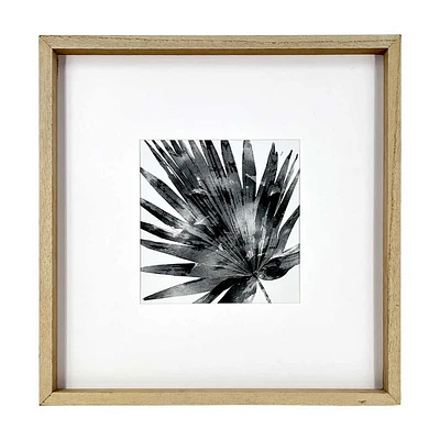 Wooden Framed Silver Leaf Art