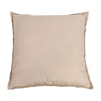 Decorative Square Pillow, Cream, 18 in x 18 in