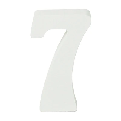 Make Shoppe Wooden Number 7, White