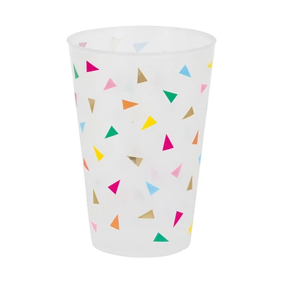 Bright Triangle Birthday Plastic Cups, 6 ct, 16 oz